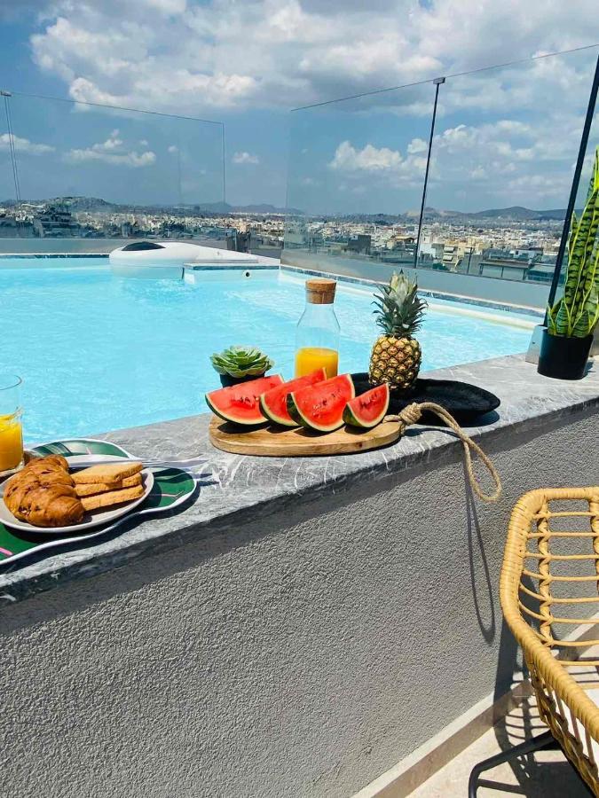 New 2Bd Aprt With Shared Rooftop Pool E2 أثينا المظهر الخارجي الصورة