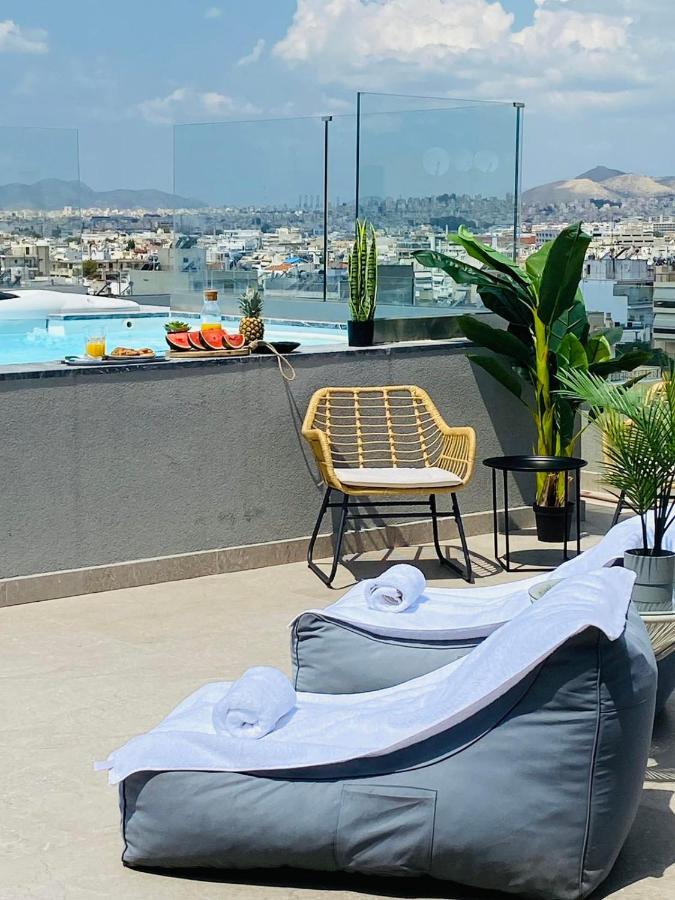 New 2Bd Aprt With Shared Rooftop Pool E2 أثينا المظهر الخارجي الصورة