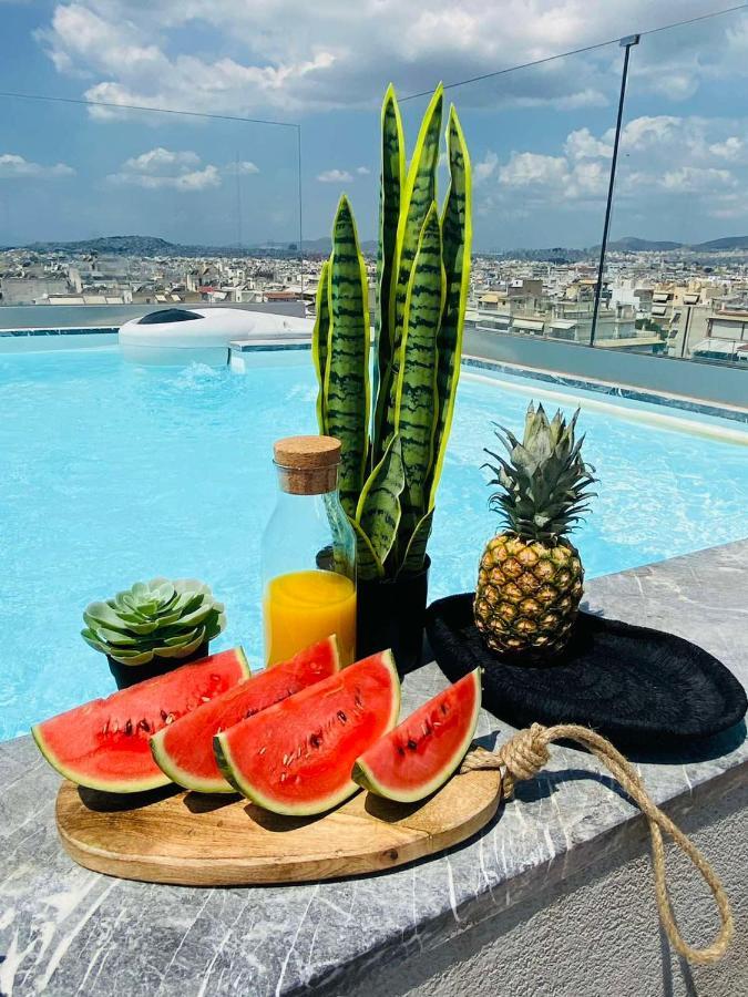 New 2Bd Aprt With Shared Rooftop Pool E2 أثينا المظهر الخارجي الصورة